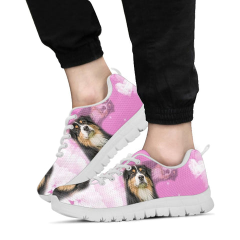 Cute English Shepherd Print Sneakers