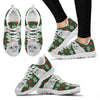 White Persian Cat Christmas Print Running Shoes For Women