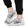 Pomeranian On Black and White Print Running Shoes