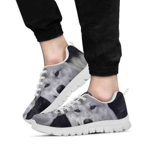 Shiba Inu Dog On Black Print Running Shoes