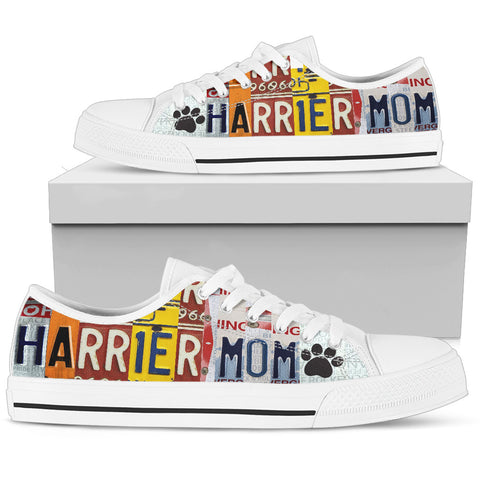 Cute Harrier Mom Print Low Top Canvas Shoes For Women