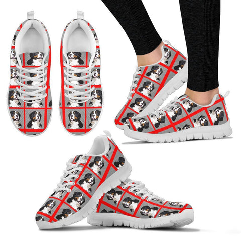 Bernese Mountain Pattern Print Sneakers For Women Express Shipping