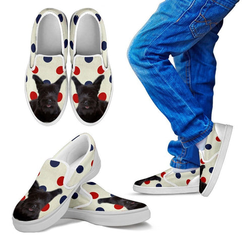 Skye Terrier Print Slip Ons For KidsExpress Shipping