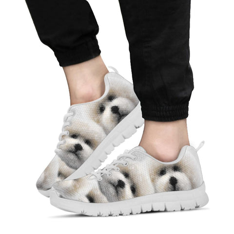 Bichon Frise On White Print Running Shoes