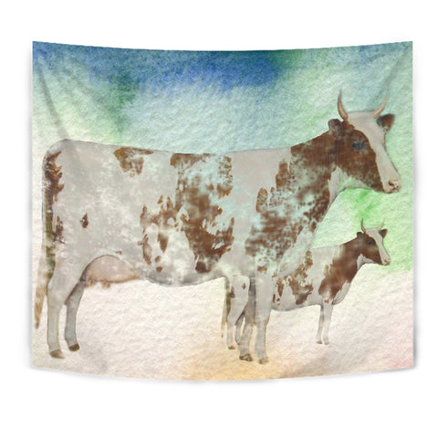 Amazing Ayrshire Cattle (Cow) Art Print Tapestry