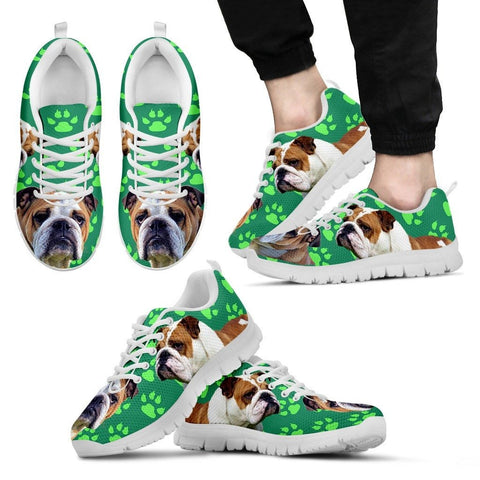 Paws Print Bulldog (Black/White) Running Shoes For MenLimited EditionExpress Shipping
