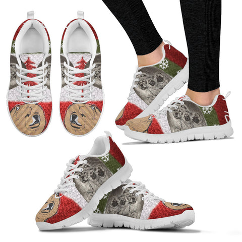 Chow Chow Christmas Running Shoes For Women