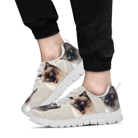 Lovely Cute Siamese Cat Print Running Shoes