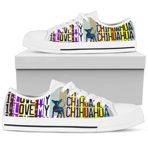 Women's Low Top Canvas Shoes For Chihuahua Lovers