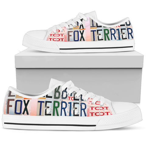 Lovely Fox Terrier Mom Print Low Top Canvas Shoes For Women