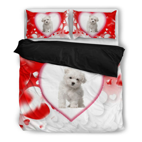 Valentine's Day SpecialMaltese Dog Print Bedding Set