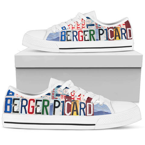 Cute Berger Picard Mom Print Low Top Canvas Shoes For Women