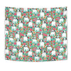 French Bulldog Floral Print Tapestry