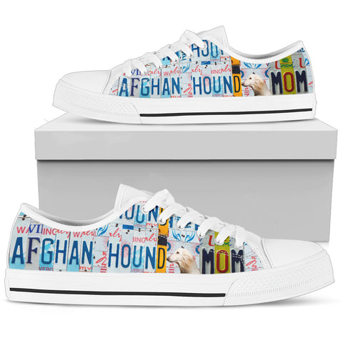 Afghan Hound Print Low Top Canvas Shoes For Women