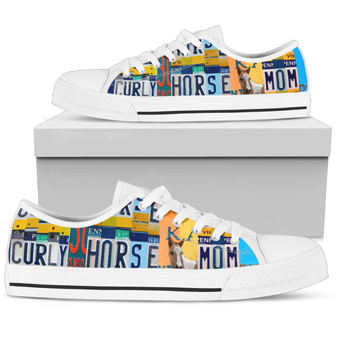 Curly Horse Mom Print Low Top Canvas Shoes For Women