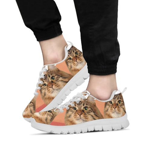 American Bobtail Cat Print Sneakers