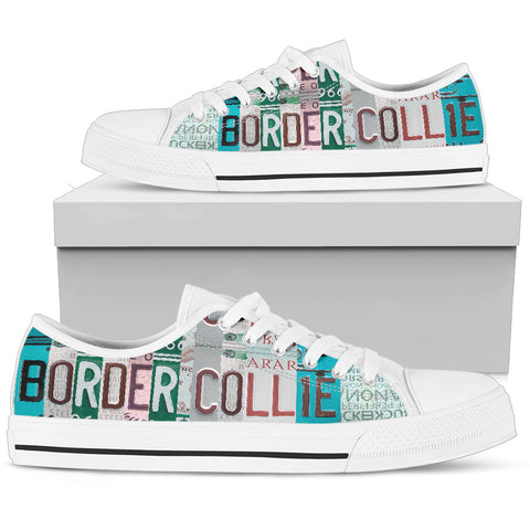 Border Collie Mom Print Low Top Canvas Shoes For Women- Limited Edition