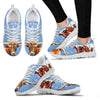 Texas Longhorn Cattle Cow Christmas Running Shoes For Women