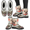 Cute Chihuahua Print Faux Fur Boots For Women
