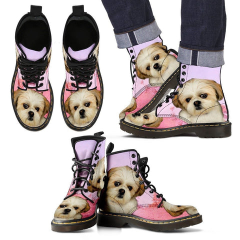 Shih Tzu Print Boots For MenExpress Shipping