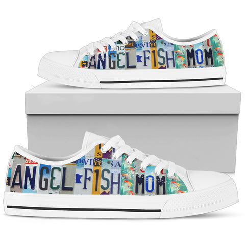 Angelfish Print Low Top Canvas Shoes for Women