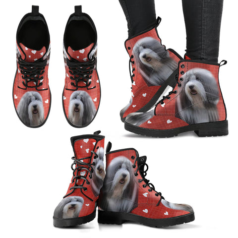 Valentine's Day SpecialBearded Collie Red Print Boots For Women