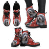 Valentine's Day SpecialBearded Collie Red Print Boots For Women