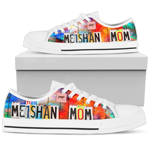 Meishan Pig Mom Print Low Top Canvas Shoes for Women