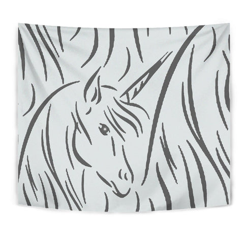 Amazing Sketch Unicorn Print Tapestry