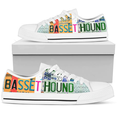 Basset Hound Mom Print Low Top Canvas Shoes For Women- Limited Edition