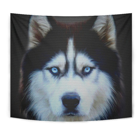 Siberian Husky Dog Art Print Tapestry