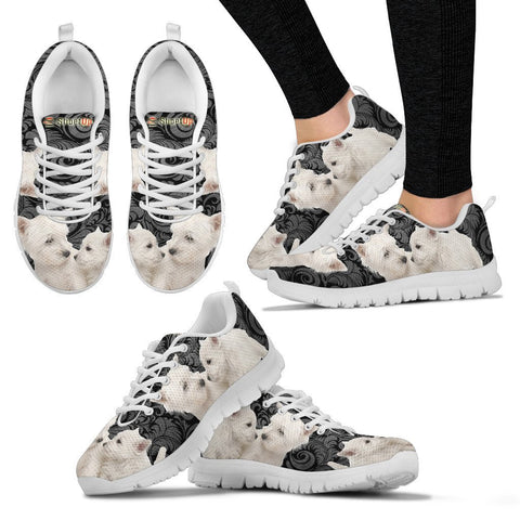 West Highland White Terrier On BlackWomen's Running Shoes