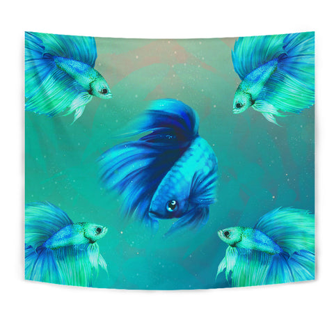 Betta Fish Art Print Tapestry