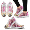 Golden Retriever On Pink Print Running Shoes For Women