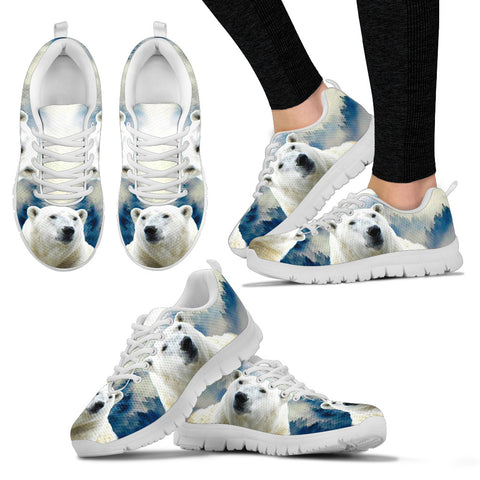 Polar Bear Nature Print Running Shoes For Women