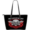 Don't Give Up Large Leather Tote Bag
