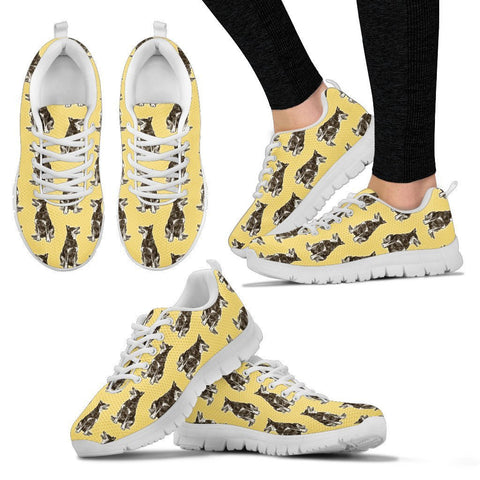 Australian Cattle Dog Pattern Print Sneakers For Women Express Shipping