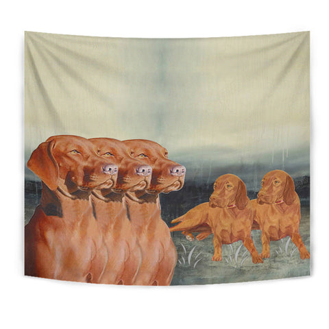 Vizsla Dogs Print Tapestry