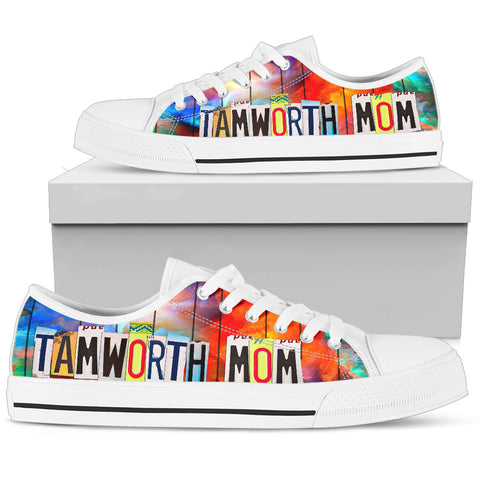 Tamworth Pig Mom Print Low Top Canvas Shoes for Women