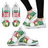 Red Headed Amazon Parrot Print Christmas Running Shoes For Women
