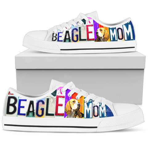 Women's Low Top Canvas Shoes For Lovely Beagle Mom