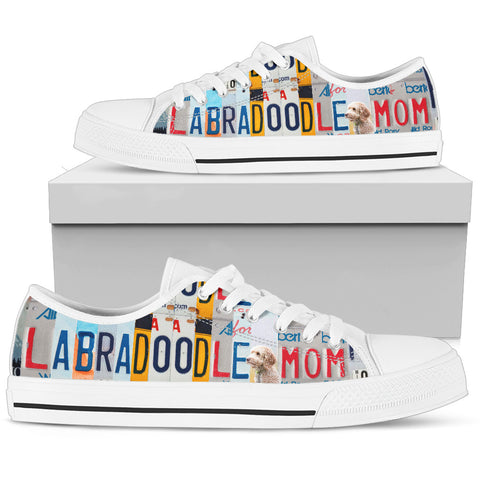 Labradoodle Print Low Top Canvas Shoes for Women
