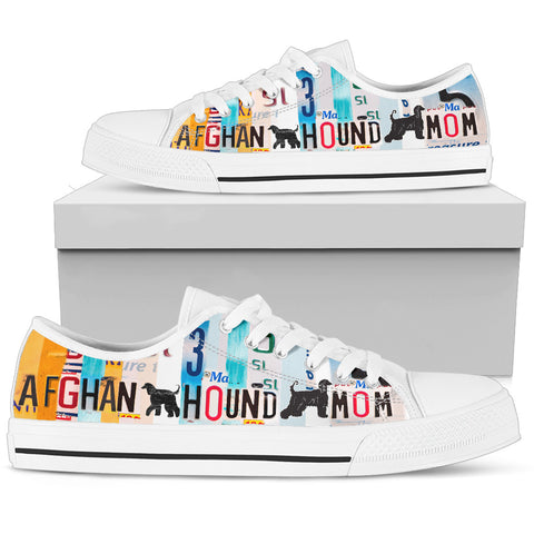 Afghan Hound Mom Print Low Top Canvas Shoes For Women