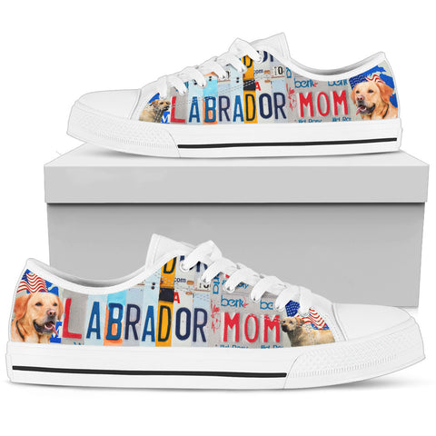 Labrador Print Low Top Canvas Shoes for Women