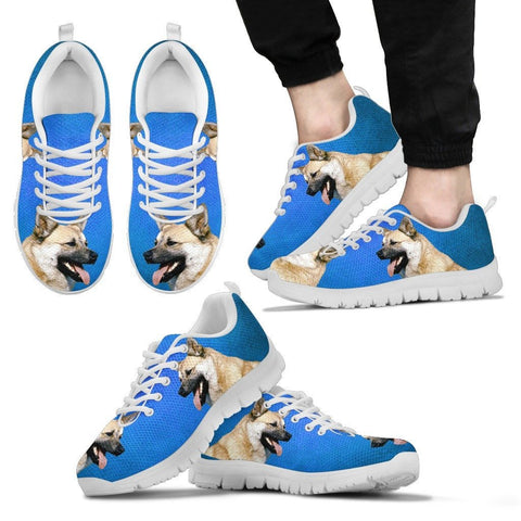 Norwegian Buhunds Dog Print (Black/White) Running Shoes For MenLimited EditionExpress Shipping