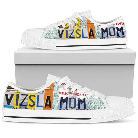 Amazing Vizsla Mom Print Low Top Canvas Shoes For Women