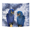 Cute Hyacinth Macaw Print Tapestry