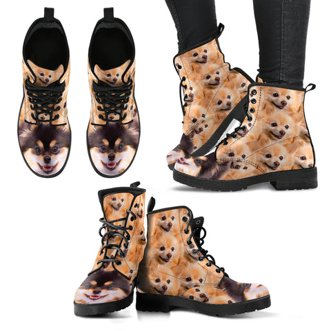 Cute Pomeranian Print Boots For Women