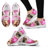 Afghan Hound On Pink Print Running Shoes For Women