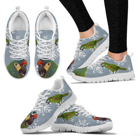 Mini Macaw Parrot Print Christmas Running Shoes For Women